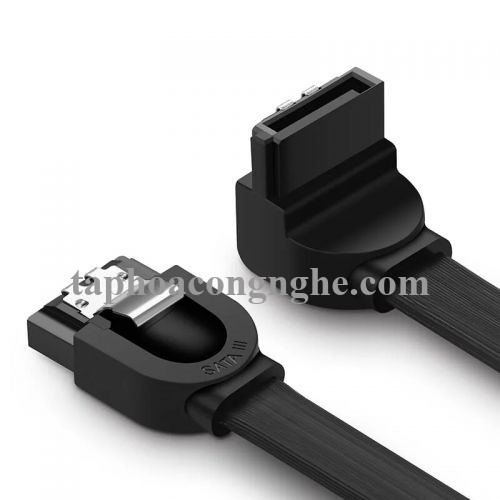 Ugreen 30797 0.5M màu Đen Cáp truyền dữ liệu SATA 3.0 đầu gập 90 độ cao cấp US217 30030797